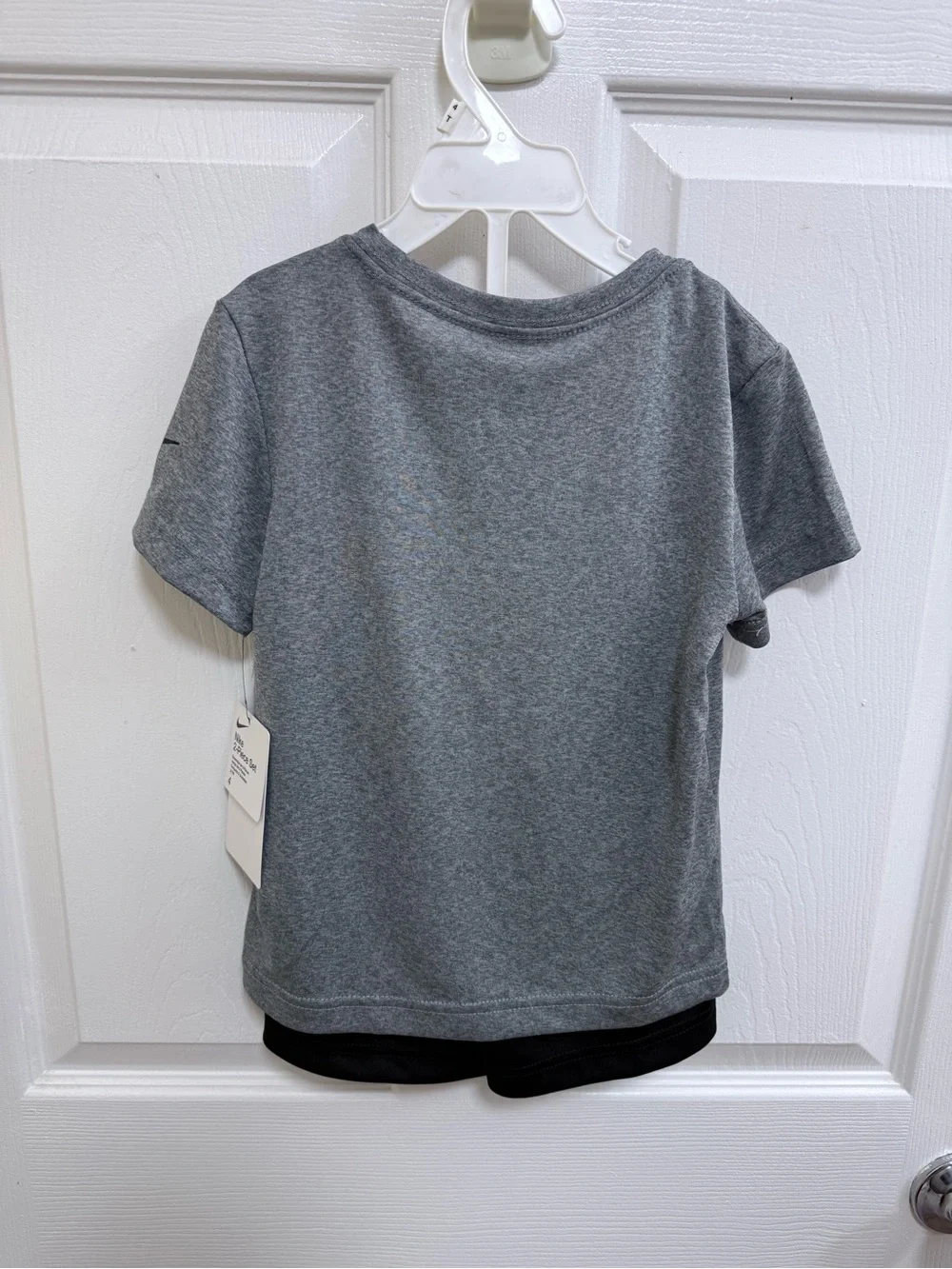 NWT Nike Kids' Gray and Black 'Just Do It' Short Set, Size 4